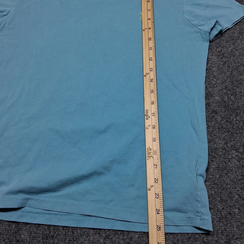 Polo Ralph Lauren Shirt Mens Size Small Basic Casual Blue with Yellow‎ Logo